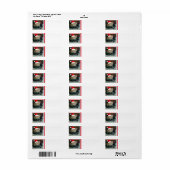 クリスマスオレンジ虎猫子猫 ラベル (フルシート)