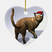 クリスマスオレンジ虎猫 セラミックオーナメント (裏面)