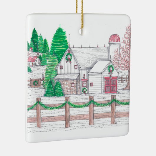 クリスマスオンザファームオーナメント セラミックオーナメント (右)