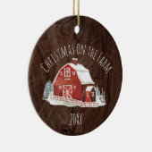クリスマスオンザファームバーンドセラミックオーナメント セラミックオーナメント (右)