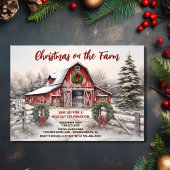 クリスマスオンザファームレッドバーンホリデーパーティー 招待状