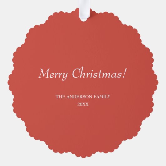 クリスマスオンザファーム納屋周囲の庭動物 オーナメントカード (裏面)