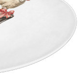 クリスマスオンザファーム納屋周囲の庭動物 カッティングボード (角)