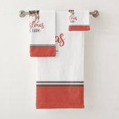 クリスマスオンザファーム納屋周囲の庭動物 バスタオルセット (インサイチュ)