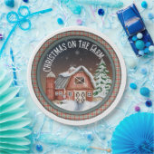 クリスマスオンザファーム紙プレート ペーパープレート (パーティー)