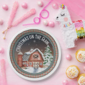 クリスマスオンザファーム紙プレート ペーパープレート (パーティー)