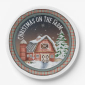 クリスマスオンザファーム紙プレート ペーパープレート (正面)