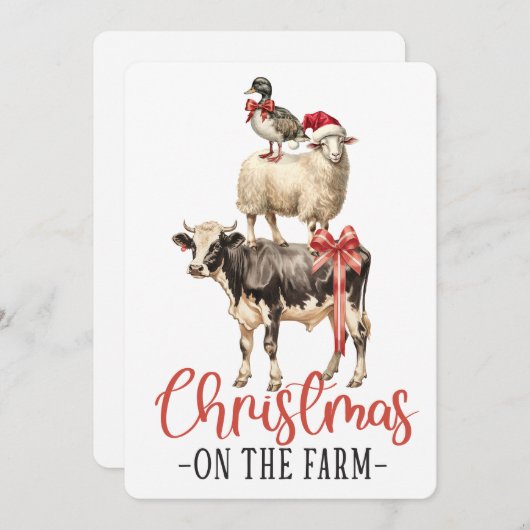 クリスマスオンザファーム、ファームハウスクリスマス シーズンカード (正面/裏面)