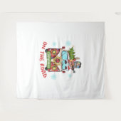 クリスマスオンザロードヒッピー格言平和サインTruc タペストリー (正面(横))