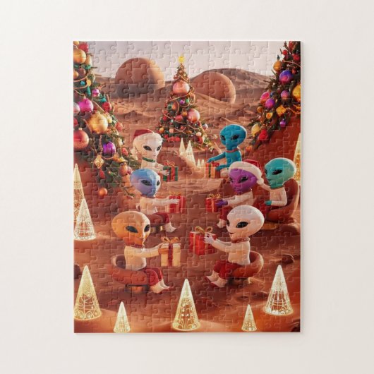 クリスマスオン火星パズル ジグソーパズル (縦)