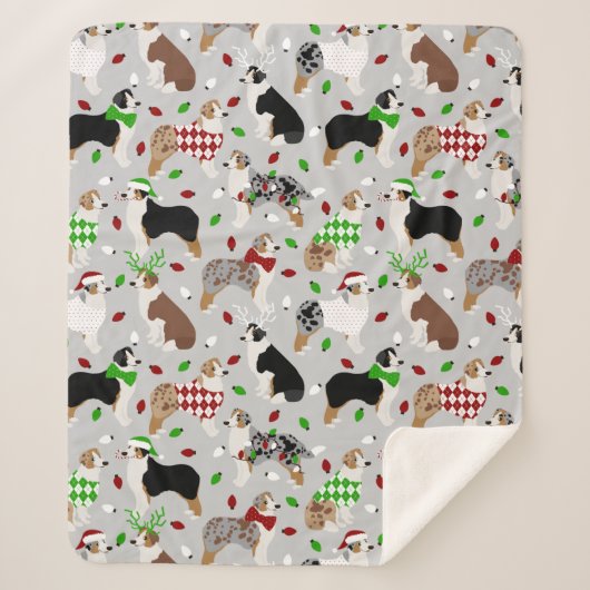 クリスマスオーストラリアシェパブランケット シェルパブランケット (正面)