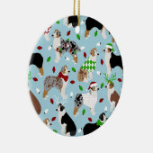 クリスマスオーストラリア羊飼いセラミックオーナメント セラミックオーナメント (右)