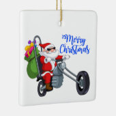 クリスマスオートバイサンタ セラミックオーナメント (右)