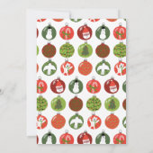 クリスマスオーナメントお洒落ズホリデーパーティカスタムー 招待状 (裏面)