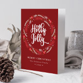 クリスマスオーナメントすてきリースホリー非写真 シーズンカード