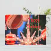 クリスマスオーナメントとハッピーホリデー シーズンカード (スタンド正面)