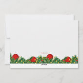 クリスマスオーナメントとライトフォトコラージュ シーズンカード (裏面)