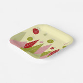 クリスマスオーナメントと木 ペーパープレート (傾斜あり)