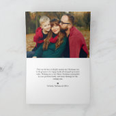 クリスマスオーナメントと紅葉の休日の写真 カード (内部)