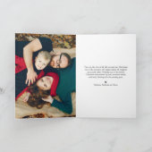 クリスマスオーナメントと紅葉の休日の写真 カード (内部)