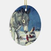 クリスマスオーナメントのためのろば セラミックオーナメント (右)