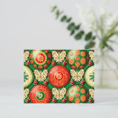 クリスマスオーナメントのイラストが入ったポストカード シーズンポストカード (スタンド正面)