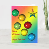 クリスマスオーナメントのグリーティングカード シーズンカード (正面)