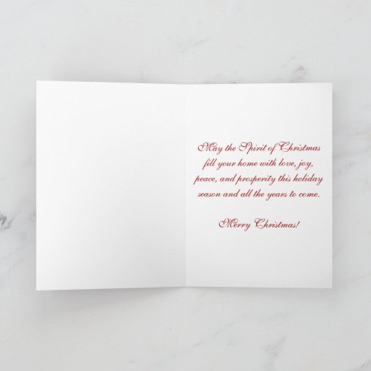 クリスマスオーナメントのグリーティングカード シーズンカード (内部)