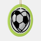 クリスマスオーナメントのハート選手 セラミックオーナメント (右)