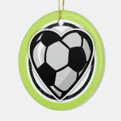 クリスマスオーナメントのハート選手 セラミックオーナメント (左)