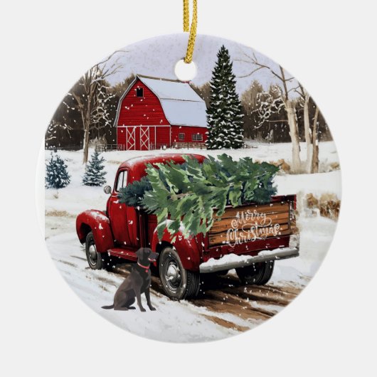 クリスマスオーナメントのホーム セラミックオーナメント (正面)