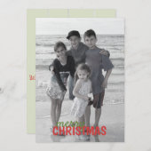 クリスマスオーナメントの倍はカード写真味方しました シーズンカード (正面/裏面)