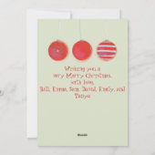 クリスマスオーナメントの倍はカード写真味方しました シーズンカード (裏面)