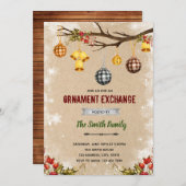 クリスマスオーナメントの招待状 招待状 (正面/裏面)