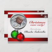 クリスマスオーナメントの発表 シーズンカード (正面/裏面)