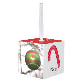 クリスマスオーナメントの立方体 キューブオーナメント (裏面アングル)