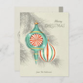 クリスマスオーナメントの美しいレトロバウブルCC1245 ポストカード (正面/裏面)
