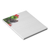 クリスマスオーナメントの背景 ノートパッド (アングル)