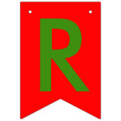 クリスマスオーナメントの赤い旗布の旗 バンティングフラッグ (第3の旗)