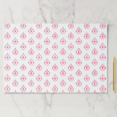 クリスマスオーナメントの赤い白いパターンランチョンマット ペーパーパッド (インサイチュ)