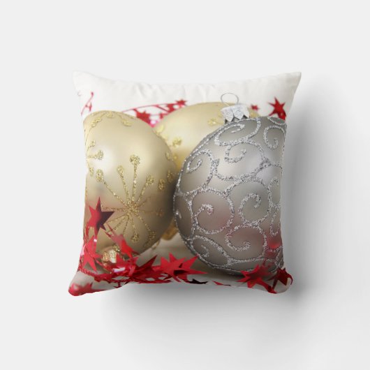 クリスマスオーナメントの輝き クッション (裏面)
