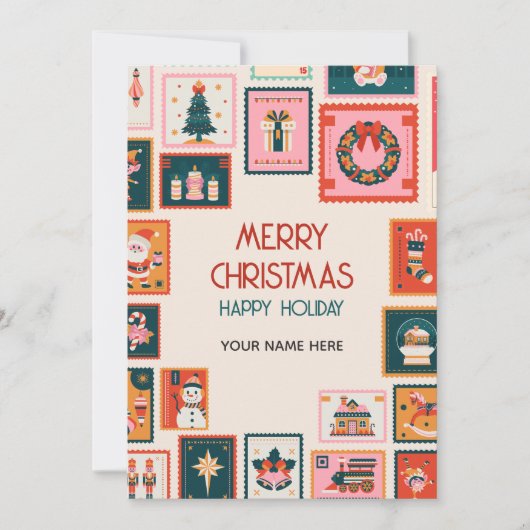 クリスマスオーナメントの郵便切手 シーズンカード (正面)