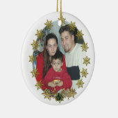 クリスマスオーナメントの雪片の金ゴールド セラミックオーナメント (右)