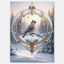 クリスマスオーナメントの鳥のマグネット