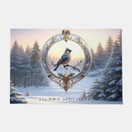クリスマスオーナメントの鳥の玄関マット ドアマット
