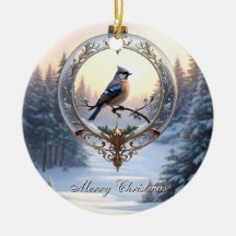 クリスマスオーナメントの鳥
