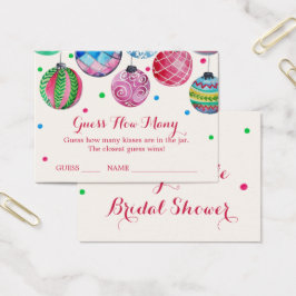 クリスマスオーナメントはカードの数を推測するキス