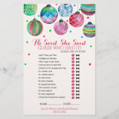 クリスマスオーナメントは彼女がゲームを言った (正面)