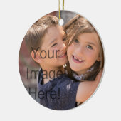 クリスマスオーナメントを作る – 写真と文字を追加！ セラミックオーナメント (左)