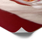 クリスマスオーナメントを保持するジャック・ラッセル・テリア ポスター (角)